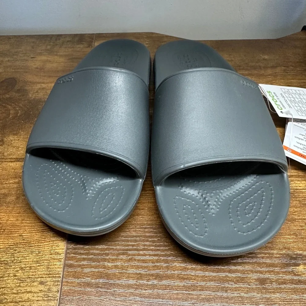 NEW Crocs Classic II Slide Sandals Slate Grey Women 8 Men 6‎ 205732-0DA